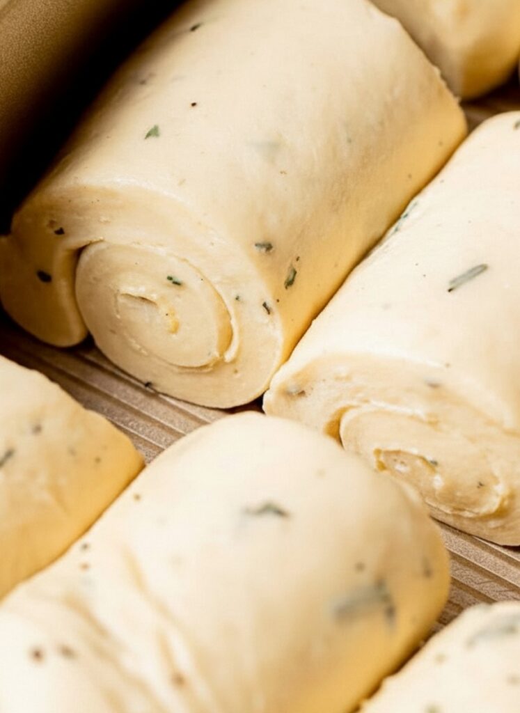 Garlic Herb Parker House Rolls