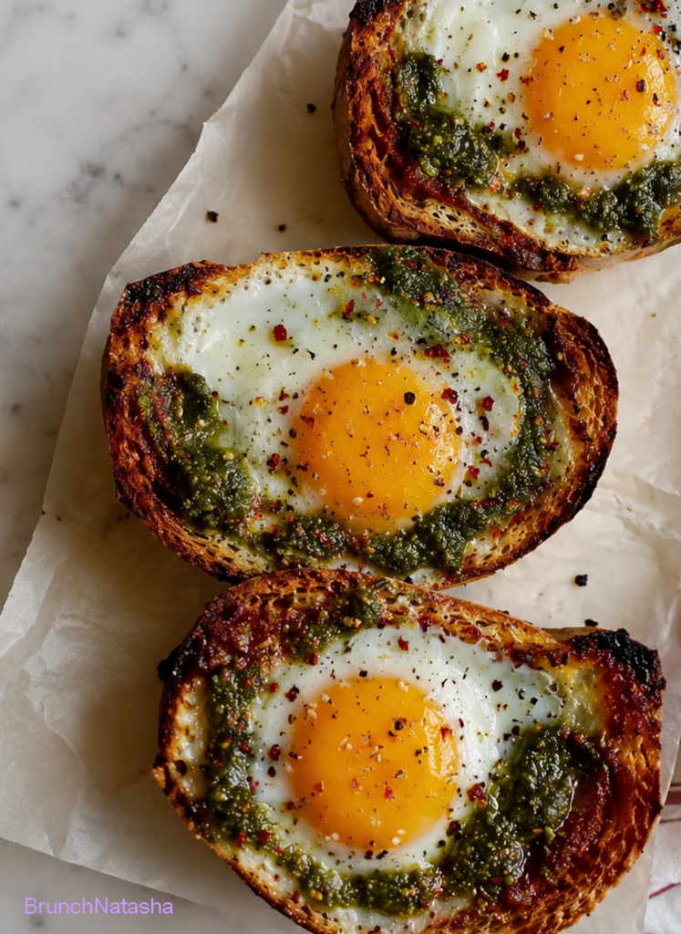 Shakshuka Toast with Feta Fried Eggs