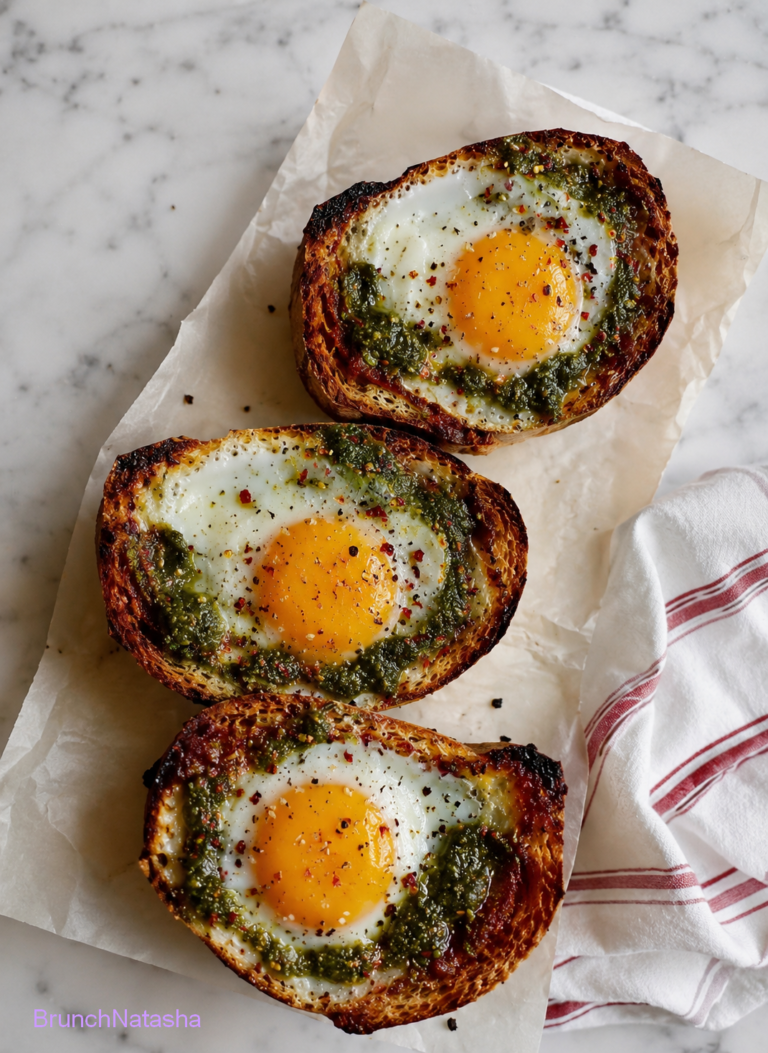 Shakshuka Toast with Feta Fried Eggs