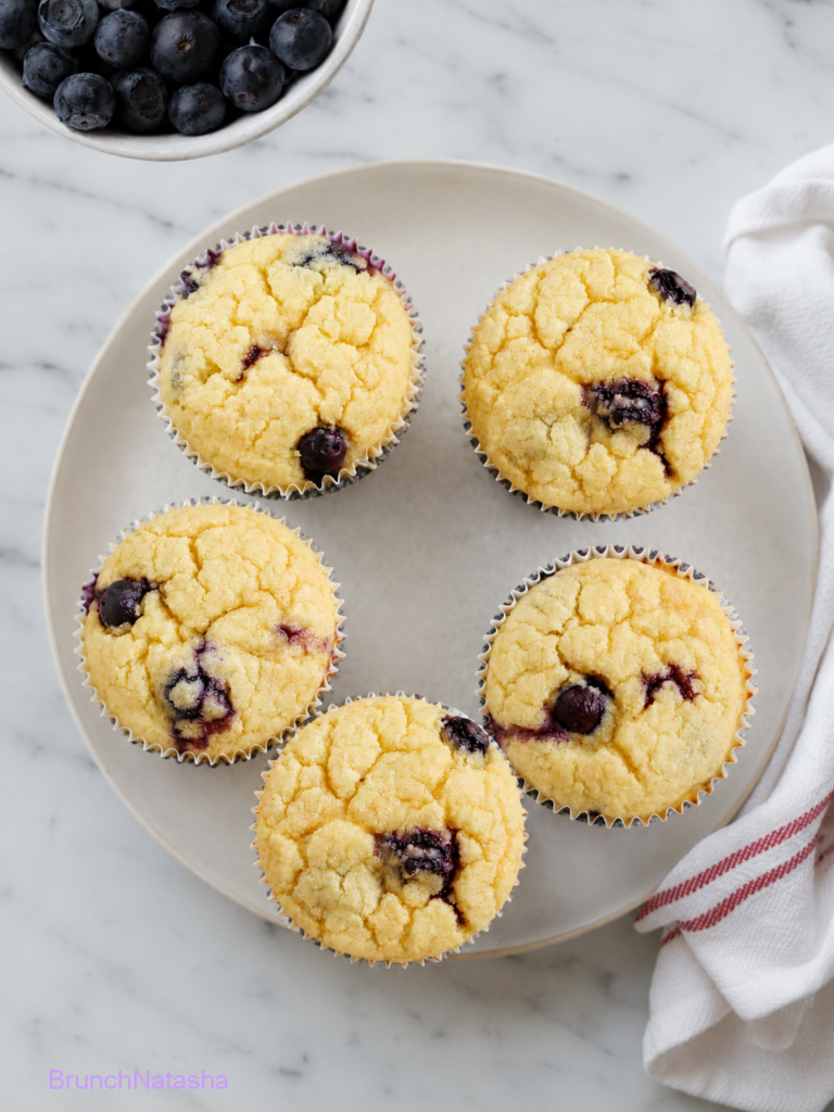 Lemon Blueberry Muffins (Soft & Fluffy)