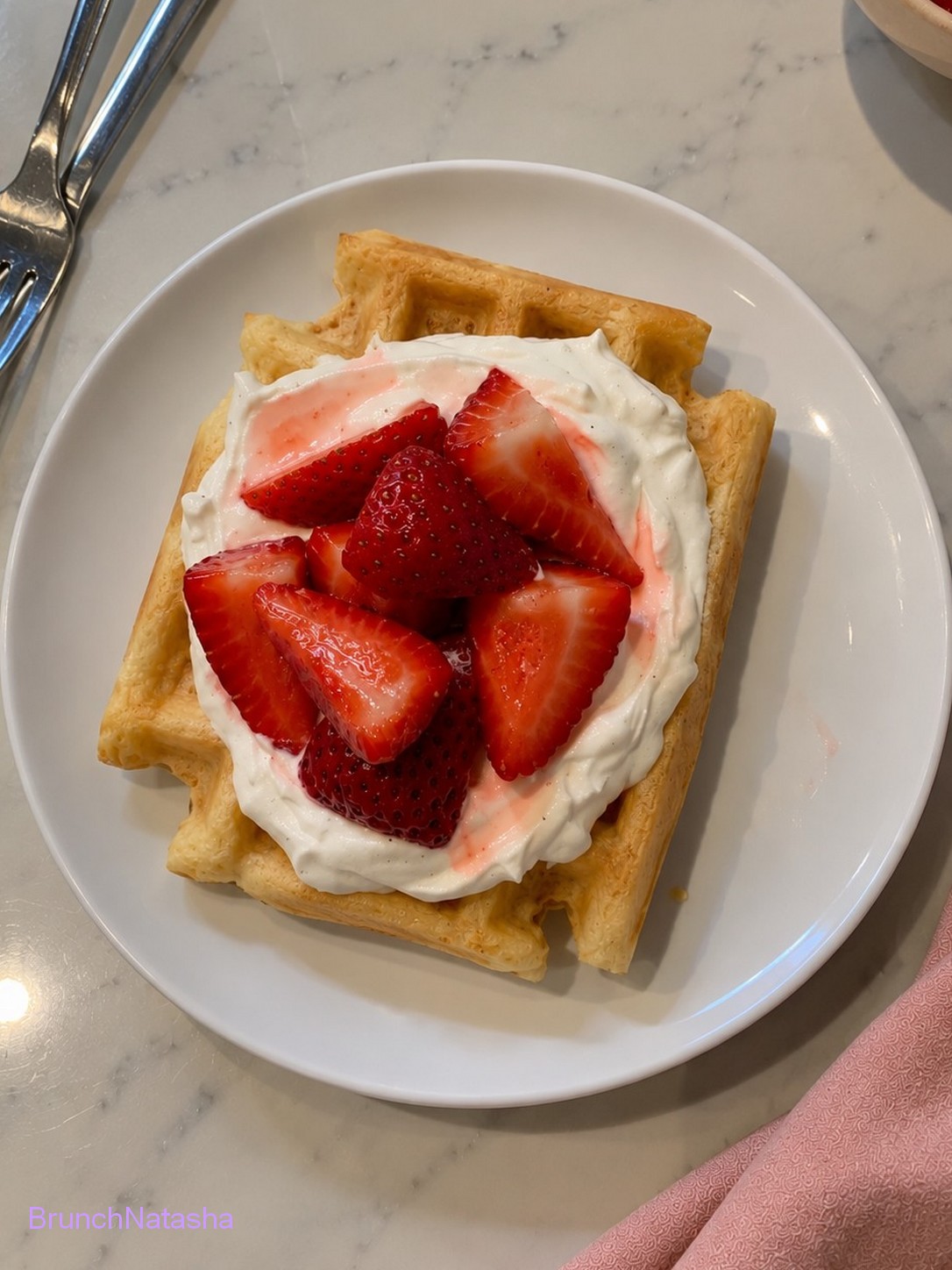 Strawberry Shortcake Waffles
