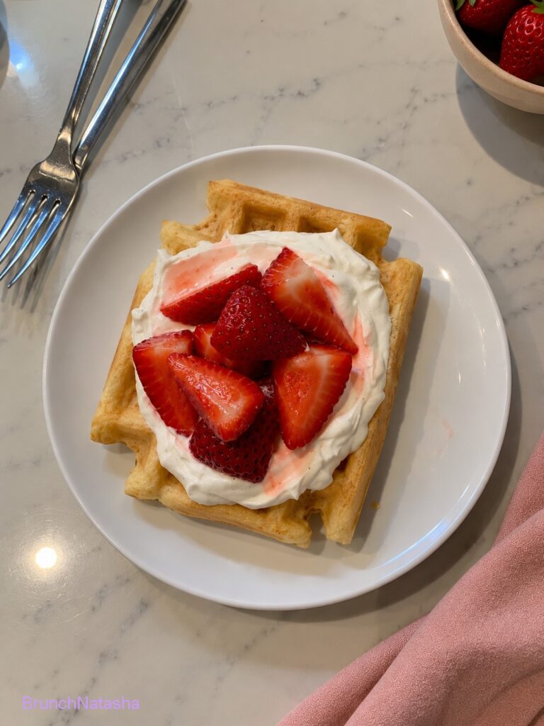 Strawberry Shortcake Waffles