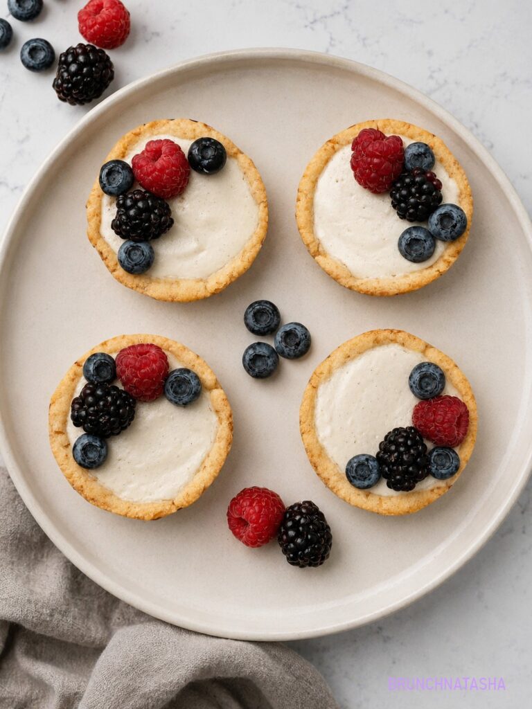 Vegan Berry Tarts with Vanilla Custard