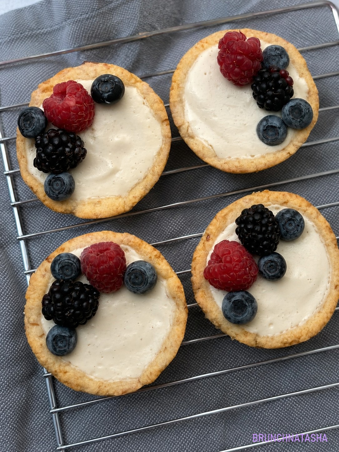 Vegan Berry Tarts with Vanilla Custard