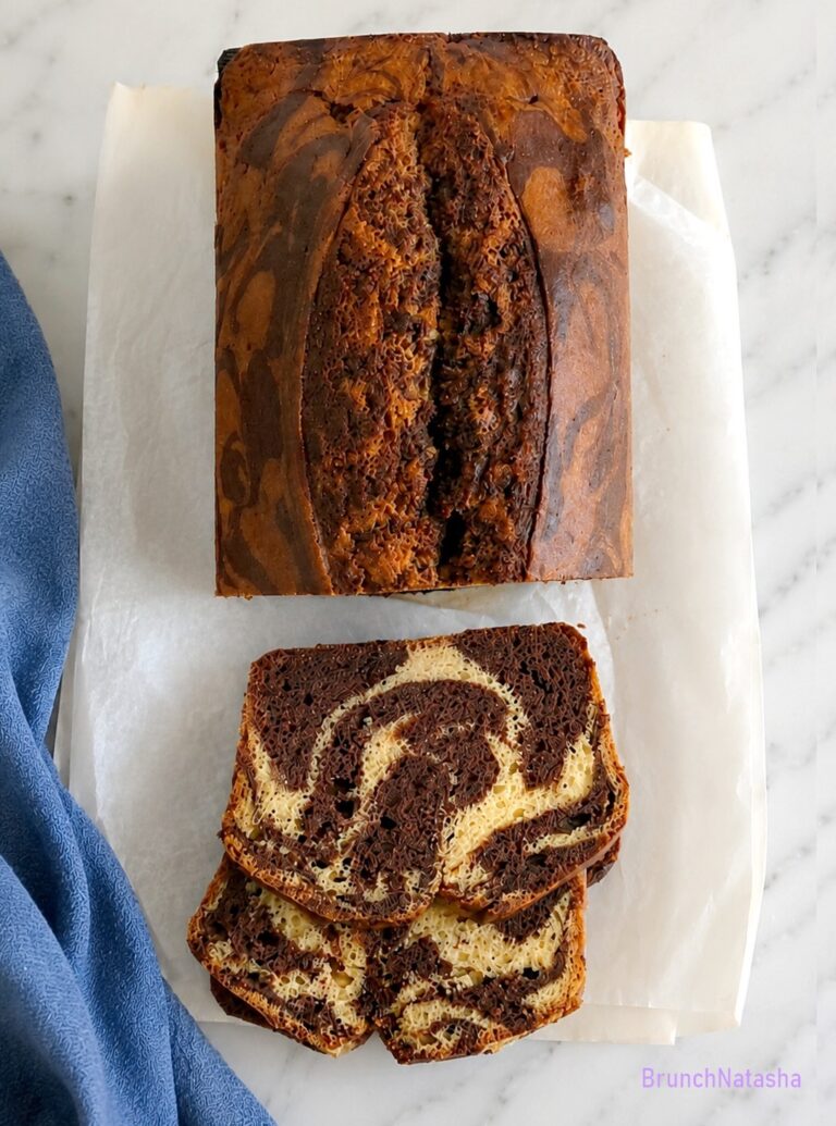 Chocolate Vanilla Marble Loaf Cake