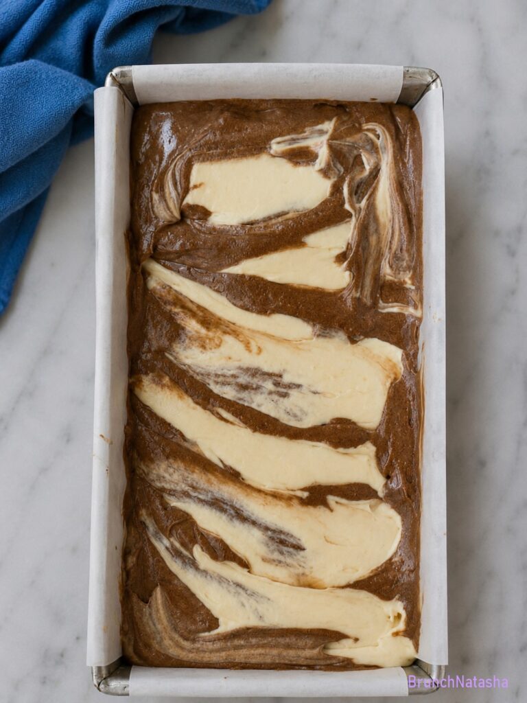 Chocolate Vanilla Marble Loaf Cake