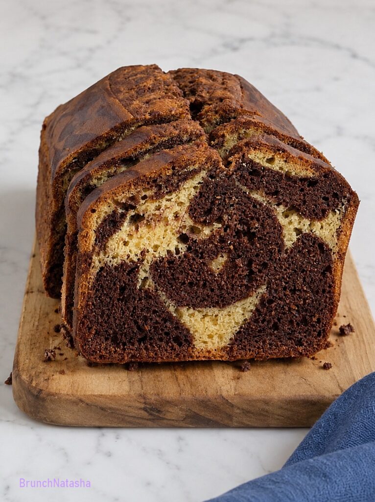 Chocolate Vanilla Marble Loaf Cake