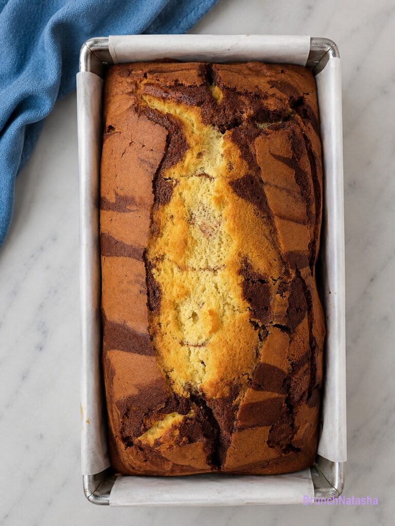 Chocolate Vanilla Marble Loaf Cake