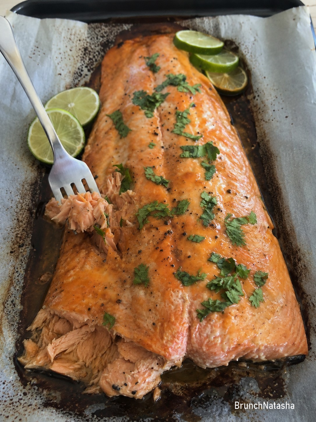 Honey Teriyaki Lime Salmon Baked in Foil