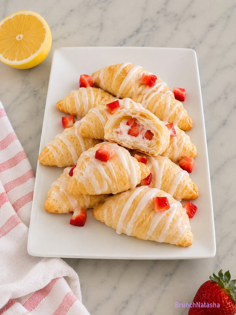 Strawberry Lemon Cheesecake Croissants