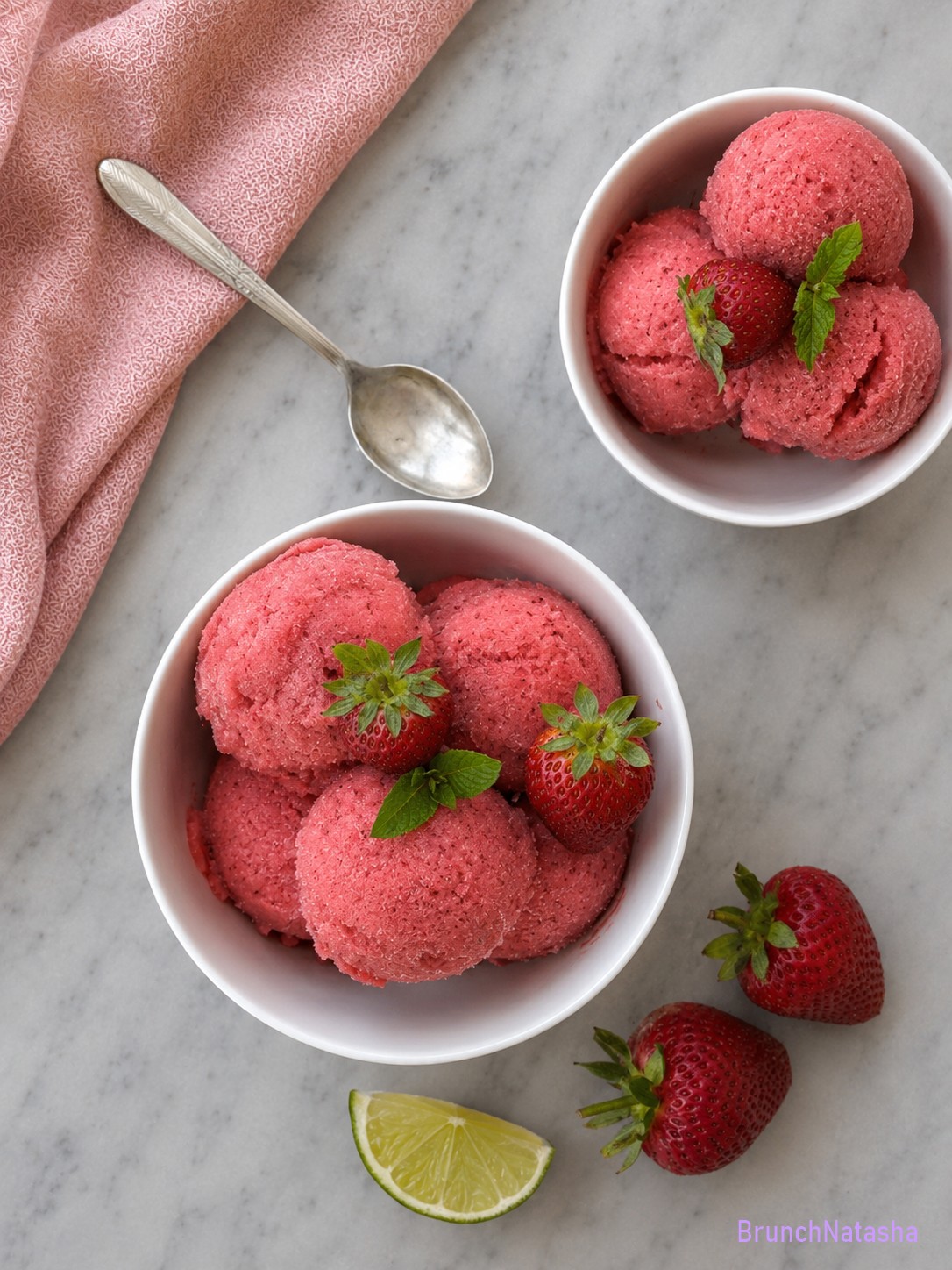 Strawberry Mojito Sorbet