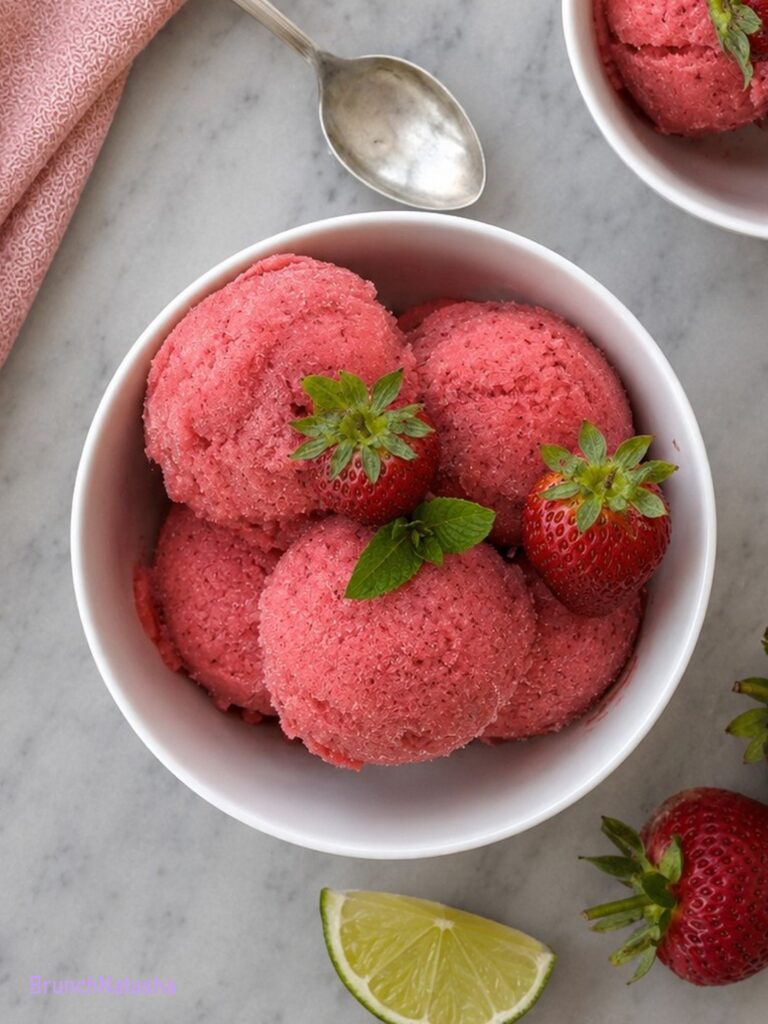 Strawberry Mojito Sorbet