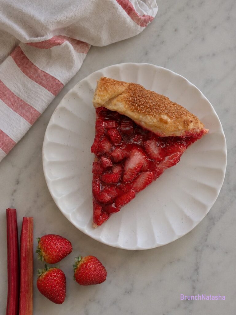 Strawberry Rhubarb Puff Pastry Galette