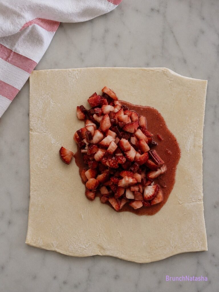 Strawberry Rhubarb Puff Pastry Galette