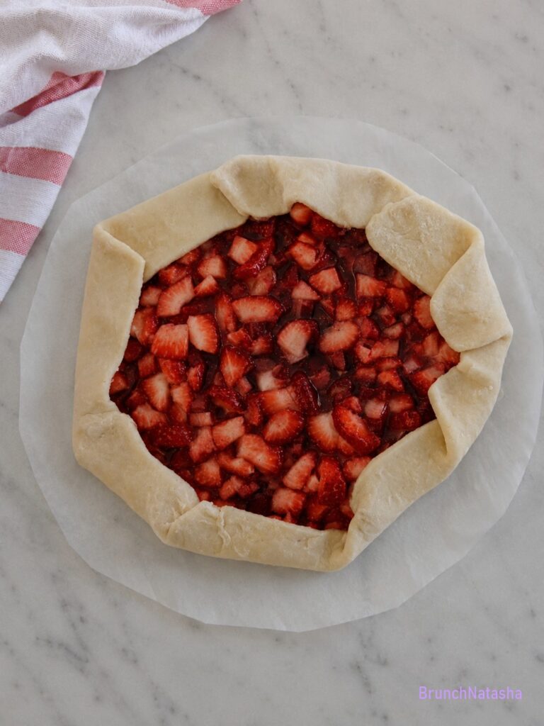 Strawberry Rhubarb Puff Pastry Galette