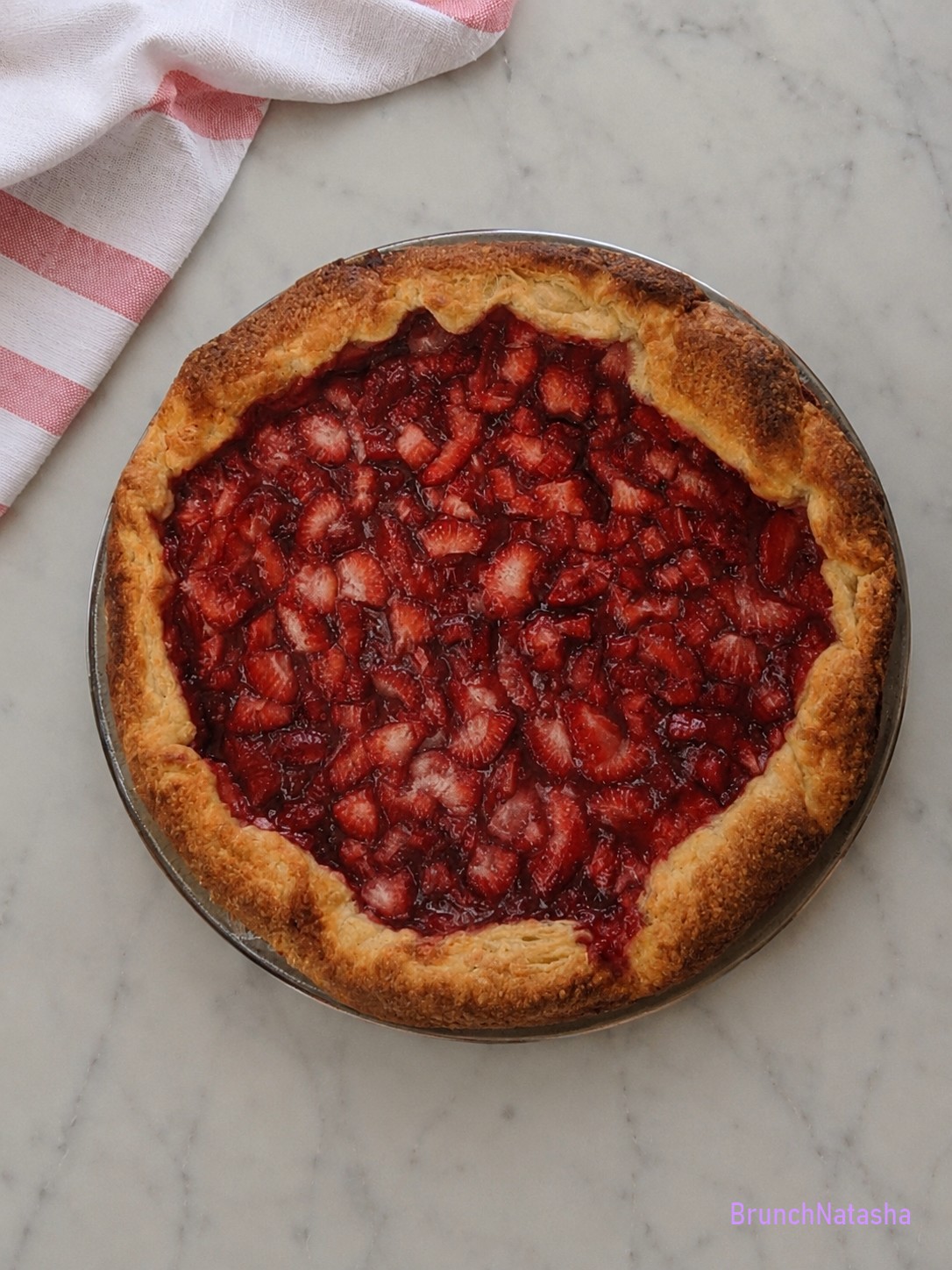 Strawberry Rhubarb Puff Pastry Galette