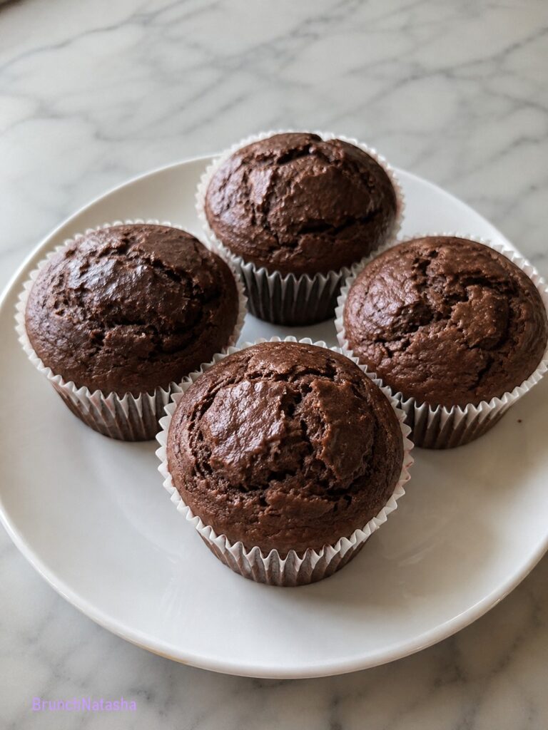 Bakery Style Double Chocolate Muffins