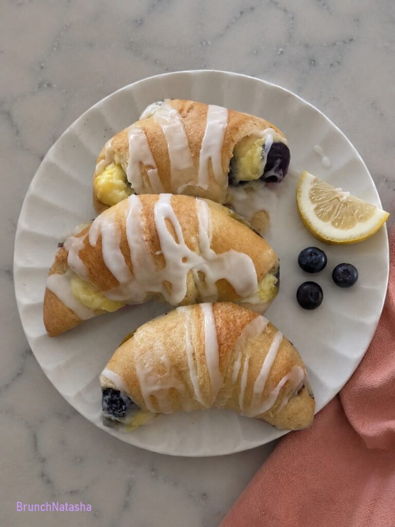 Lemon Blueberry Cheesecake Crescent Rolls