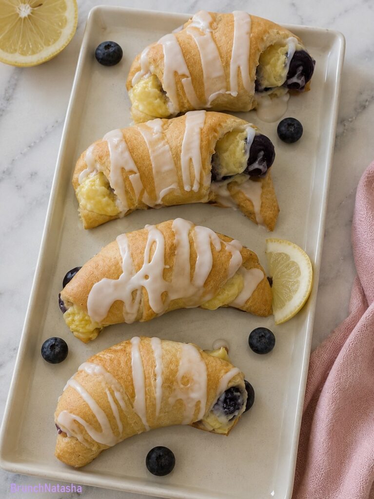 Lemon Blueberry Cheesecake Crescent Rolls