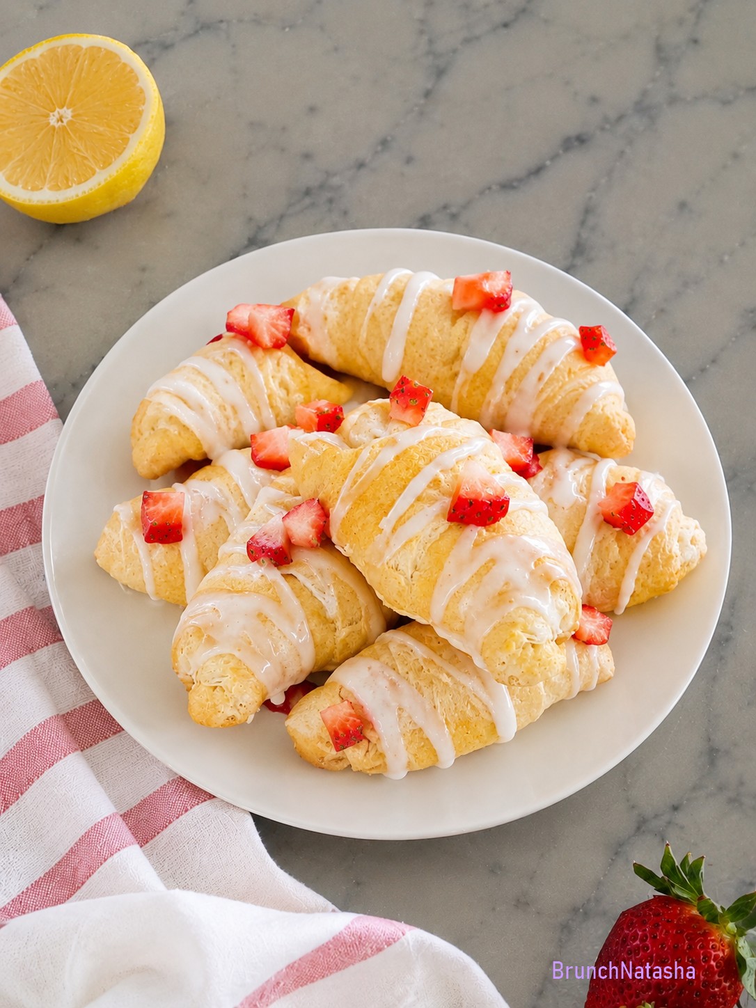 Strawberry Lemon Cheesecake Croissants