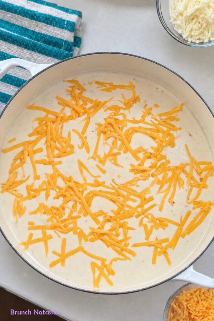 Add the Cheddar