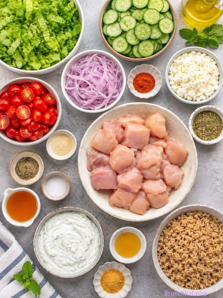Greek Chicken Gyro Bowls Ingredients