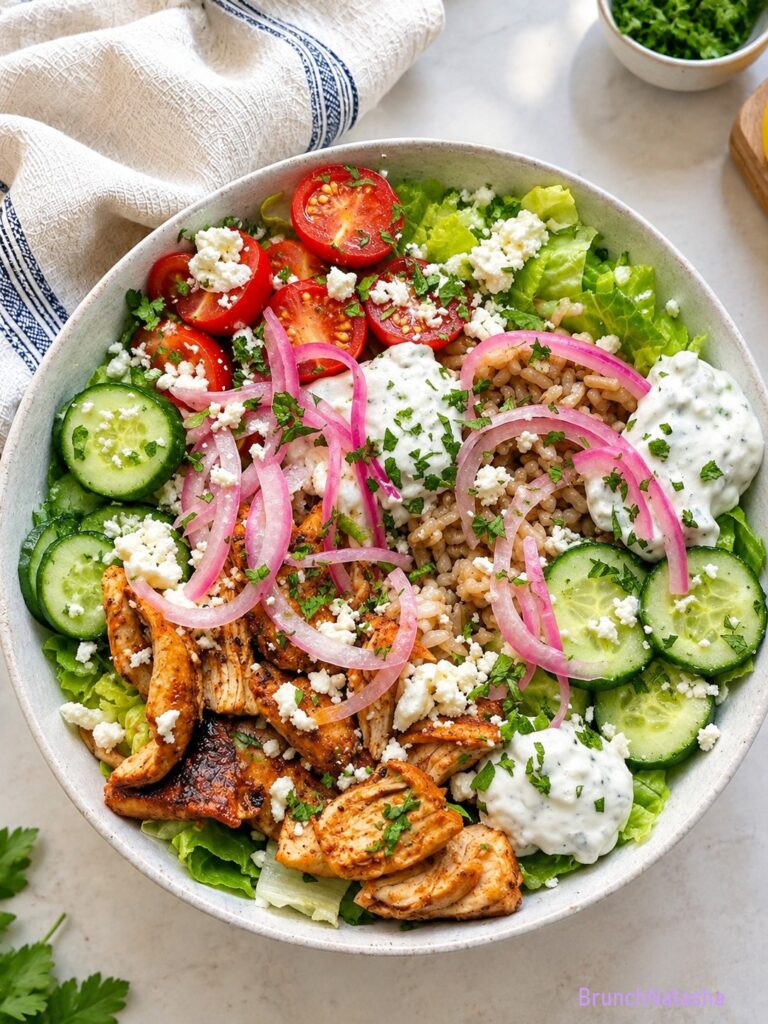 Greek Chicken Gyro Bowls