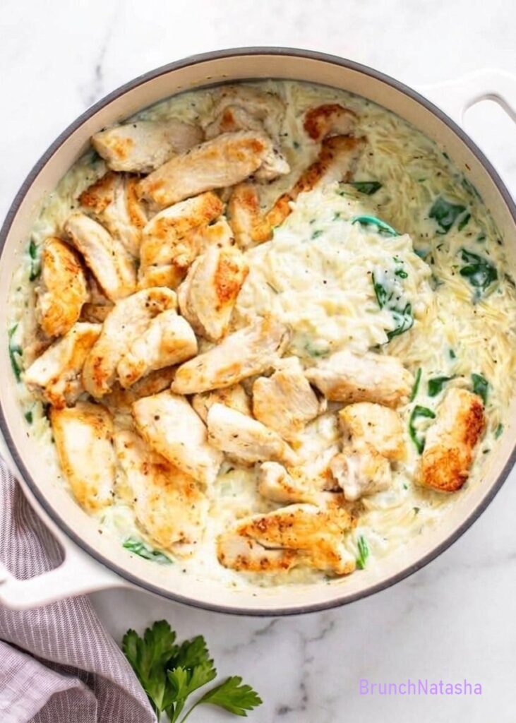 Add the Broth and Chicken