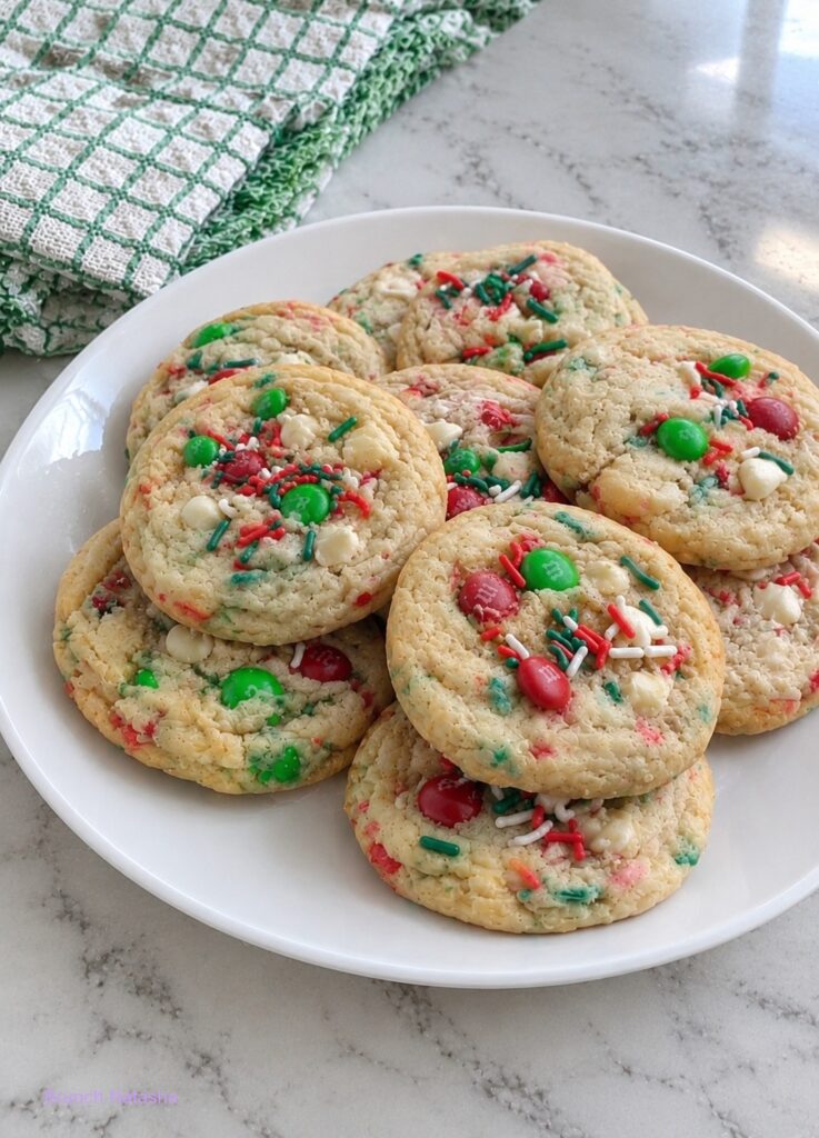 Christmas M&M Cookies